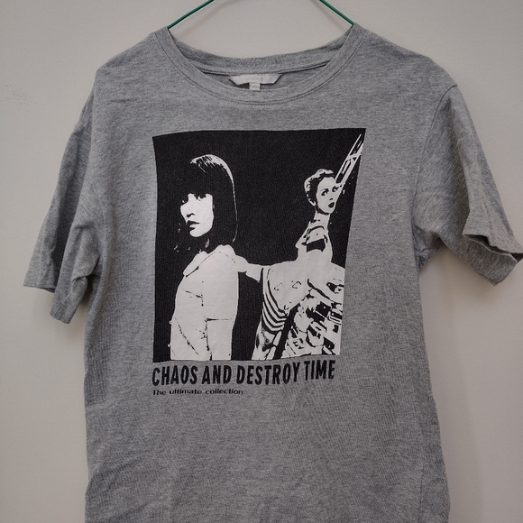 ULife Tops - Chaos and Destroy Time Punk Tshirt in XXS